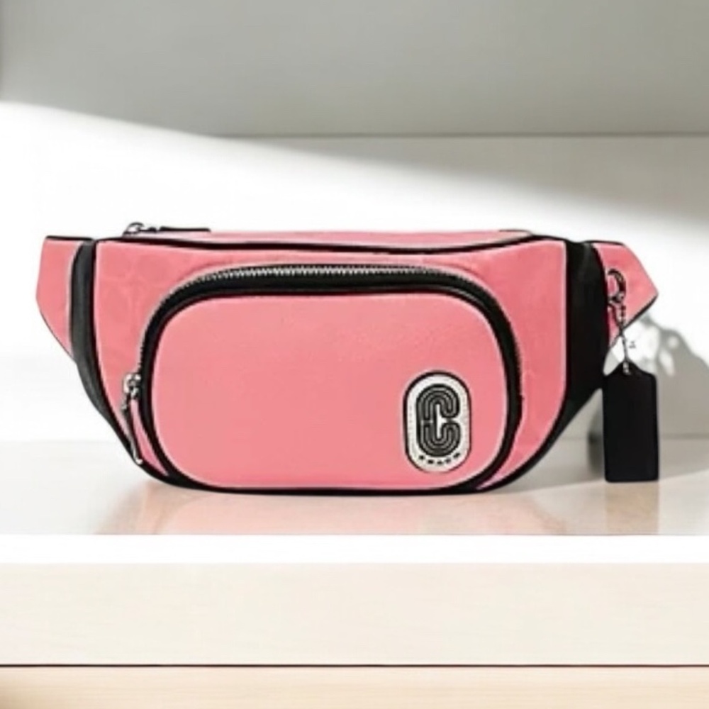 Coach Pink and Black Crossbody Bag